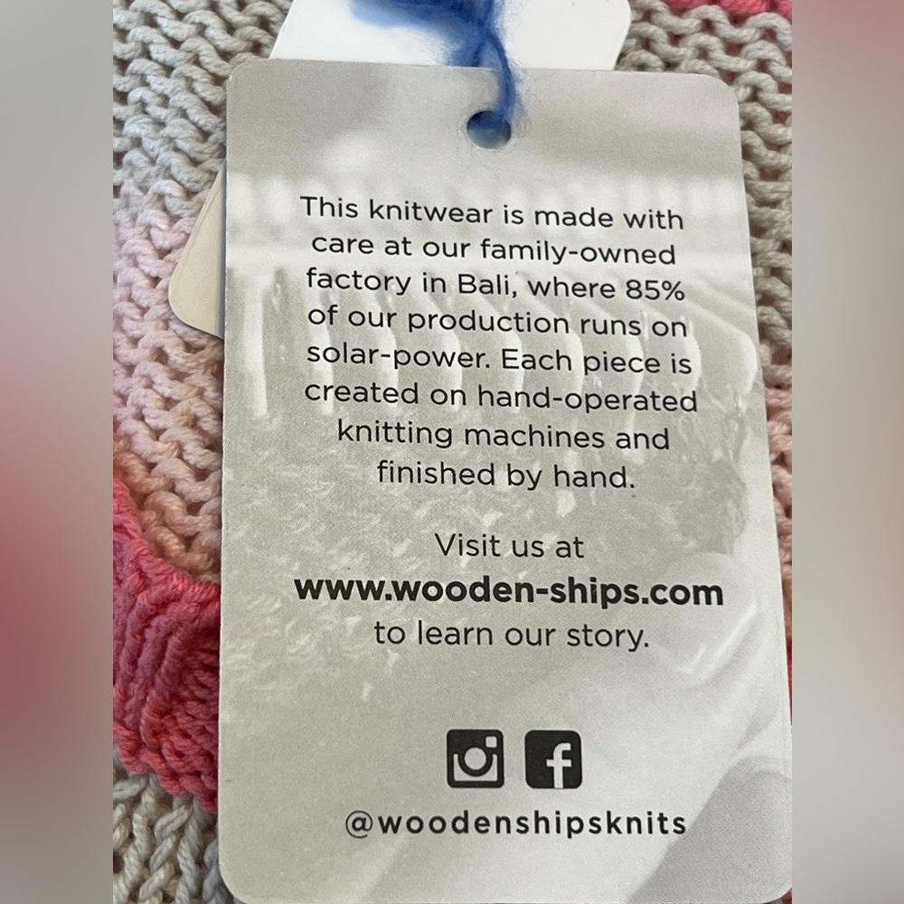 Wooden Ships Paola Buendia NWT Flower Market Cotton Crew Sweater Women’s XS pink - Picture 5 of 10